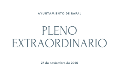 Pleno Extraordinario del Ayuntamiento de Rafal, 2 de agosto de 2024